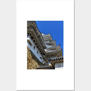 Himeji Castle Roofs, Japan Posters and Art